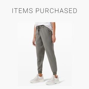 Lululemon On The Fly joggers grey sage size 8 woven